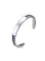 thumb Creative Open Design Wheat Shaped Stainless Steel Bangle 0
