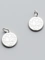 thumb 925 Sterling Silver With Silver Plated Delicate lotus flower Round Charms 1