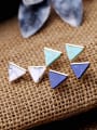 thumb Lovely Triangular Synthetic Stones  Alloy stud Earring 3