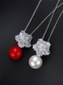 thumb Snowflake Zircon Pearl Jewelry Set 4
