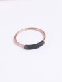 thumb Black Resin Rose Gold Plated Ring 0