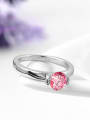 thumb Elegant Pink Round Shaped Swiss Zircon Ring 1