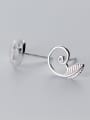 thumb Women Temperament Leaf Shaped S925 Silver Stud Earrings 0