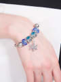 thumb Fashion Blue Glass-studded Beads Bracelet 1