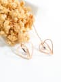 thumb Titanium With Rose Gold Plated Personality Heart Drop Earrings 2