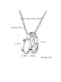 thumb Titanium With White Gold Plated Personality  Double Round Mens Necklaces 3