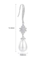 thumb Copper With White Gold Plated Delicate Water Drop Drop Earrings 4