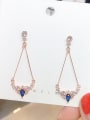thumb Alloy With Rose Gold Plated Simplistic Water Drop Drop Earrings 2