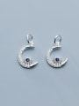 thumb 925 Sterling Silver With Cubic Zirconia  Personality Moon Charms 3