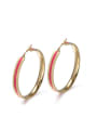 thumb Exquisite Gold Plated Geometric Shaped Glue Drop Earrings 0