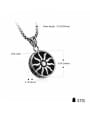 thumb Stainless Steel With Black Gun Plated Vintage Round with sun Necklaces 2