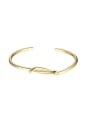thumb Delicate Gold Plated Cross Shaped Open Design Bangle 0