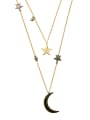 thumb Fashion Multi layer Stars Moon Alloy Necklace 2