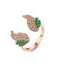 thumb Copper With Rose Gold Plated Personality Wing  Free Size  Rings 0