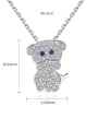 thumb Copper With 3A cubic zirconia Cute dog Necklaces 4