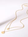 thumb Stainless Steel With Gold Plated Simplistic Round Necklaces 2