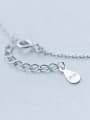 thumb S925 Silver Character Glossy Cross Simple Bracelet 2