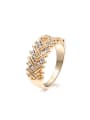 thumb Elegant Coffee Gold Plated Rhinestone Ring 0