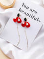 thumb Alloy With 18k Gold Plated Trendy Leaf Drop Earrings 3