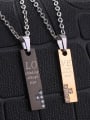 thumb Fashion Rhinestones Rectangle Lovers Necklace 1