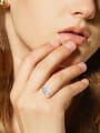 thumb Fashion Shiny Cubic Zirconias Opal stone 925 Silver Ring 1