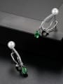 thumb AAA zircon Pearl Earring emerald Earrings 3