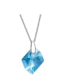 thumb Simple Irregular austrian Crystal Pendant 925 Silver Necklace 0