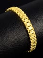 thumb Exquisite 24K Gold Plated Geometric Shaped Copper Bracelet 2