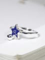 thumb Personalized Purple Star Little Bell 925 Silver Opening Ring 1