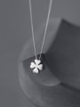 thumb s925 Silver Fashion sweet Flower Necklace 0