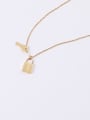 thumb Titanium With Gold Plated Simplistic Locket Necklaces 1