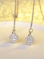 thumb Fashion Shiny Ball Imitation Pearl Copper Line Earrings 2