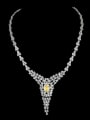 thumb Copper inlaid AAA zircon bridal luxury Necklace 4