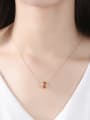 thumb 925 Sterling Silver With  Cubic Zirconia Personality Geometric Necklaces 1