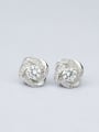 thumb Flower Shaped Zircon Stud Earrings 0