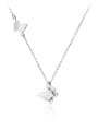 thumb 925 Sterling Silver With Platinum Plated Personality Butterfly Necklaces 0