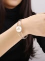thumb Exquisite Double Layer Artificial Pearl Open Design Bangle 2