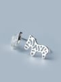 thumb 925 Sterling Silver With Platinum Plated Cute Animal Stud Earrings 0