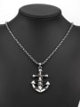 thumb Punk style Anchor Gun Color Plated Necklace 1