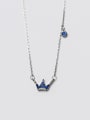 thumb Elegant Crown Shaped S925 Silver Zircon Necklace 0