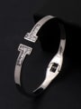 thumb Exquisite H Shaped Simple Style Opening Bangle 2