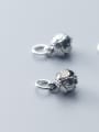 thumb 925 Sterling Silver With Antique Silver Plated Vintage  Hollow Flower Charms 3