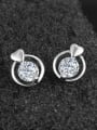 thumb Little 925 Sterling Silver Cubic Zircon Stud Earrings 0