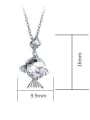 thumb 925 Sterling Silver With  Cubic Zirconia Personality goldfish Necklaces 3
