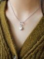thumb 925 Sterling Silver With Platinum Plated Simplistic Heart Locket Necklace 2