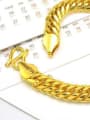 thumb Unisex 24 Gold Plated Geometric Shaped Copper Bracelet 1