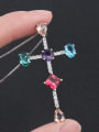 thumb Copper With Cubic Zirconia Trendy Cross Necklaces 3