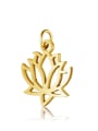 thumb Stainless Steel With Gold Plated Delicate Flower Charms 0