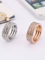 thumb Stainless Steel With Rhinestone Trendy Band Rings 3