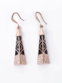 thumb Alloy Rose Gold Plated Fashion Rhinestones Triangle-shaped Two Pieces Jewelry Set 1